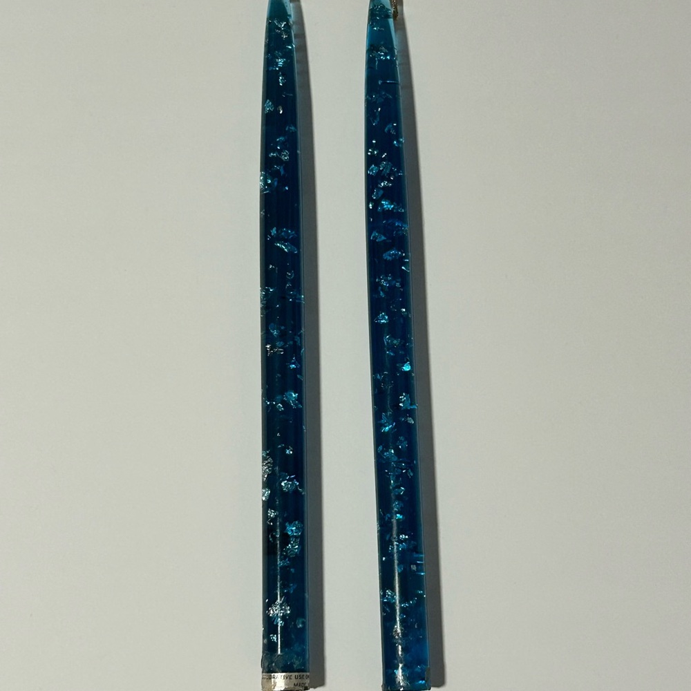 Vintage Blue Lucite Candles